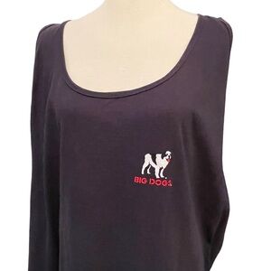 Vintage 90s 1997 Big Dogs THE BIG ONE Big Kahuna Tank Top Blue 4X Made in USA